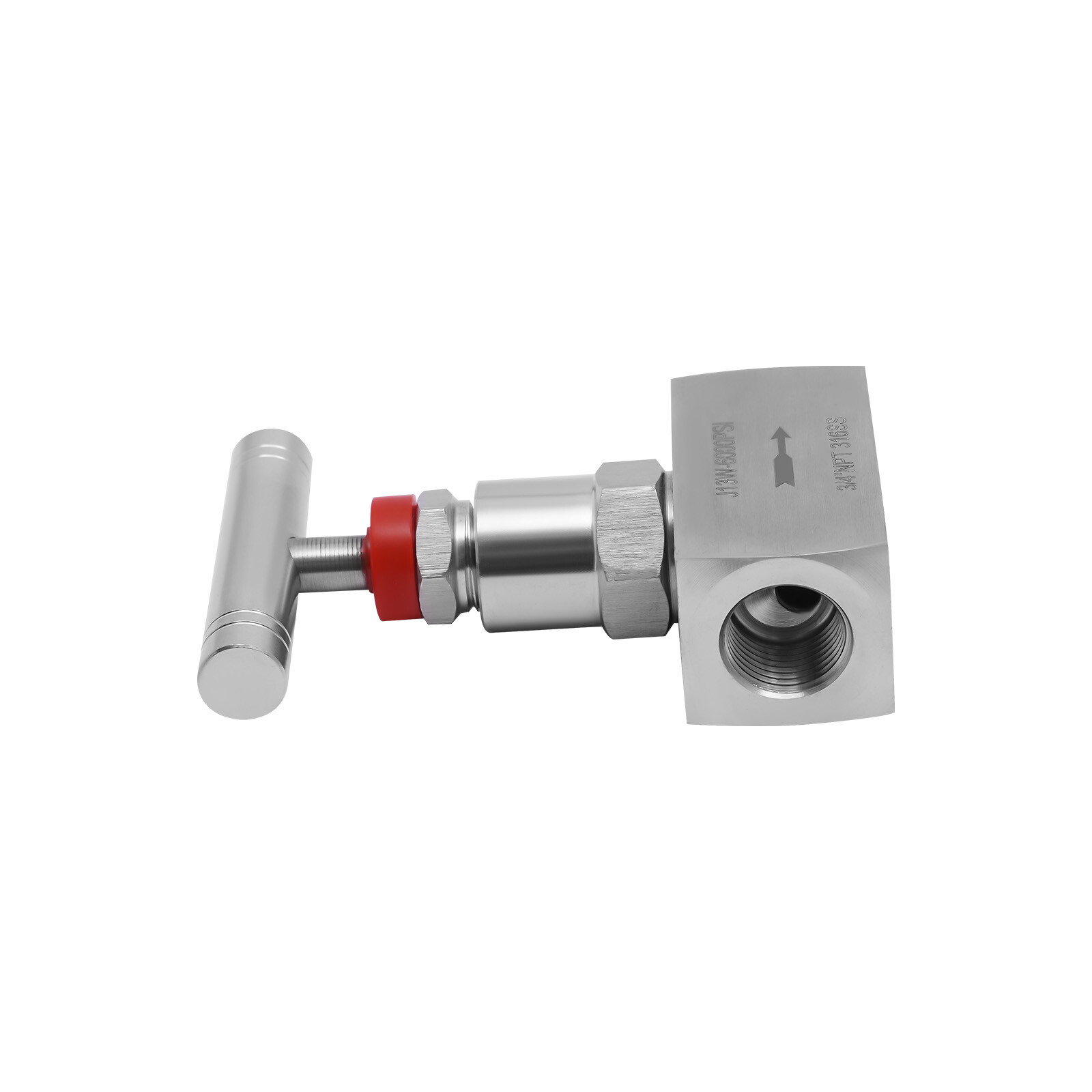Straight Needle Valve 3/4'' 6,000 PSI 316 Stainless Steel 30-40 Mpa Precision US