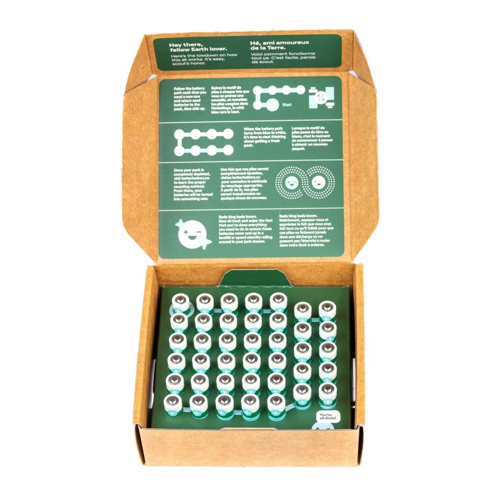 Better Battery Co. 40 AA Kit High Performance Certified Carbon Neutral Alkaline
