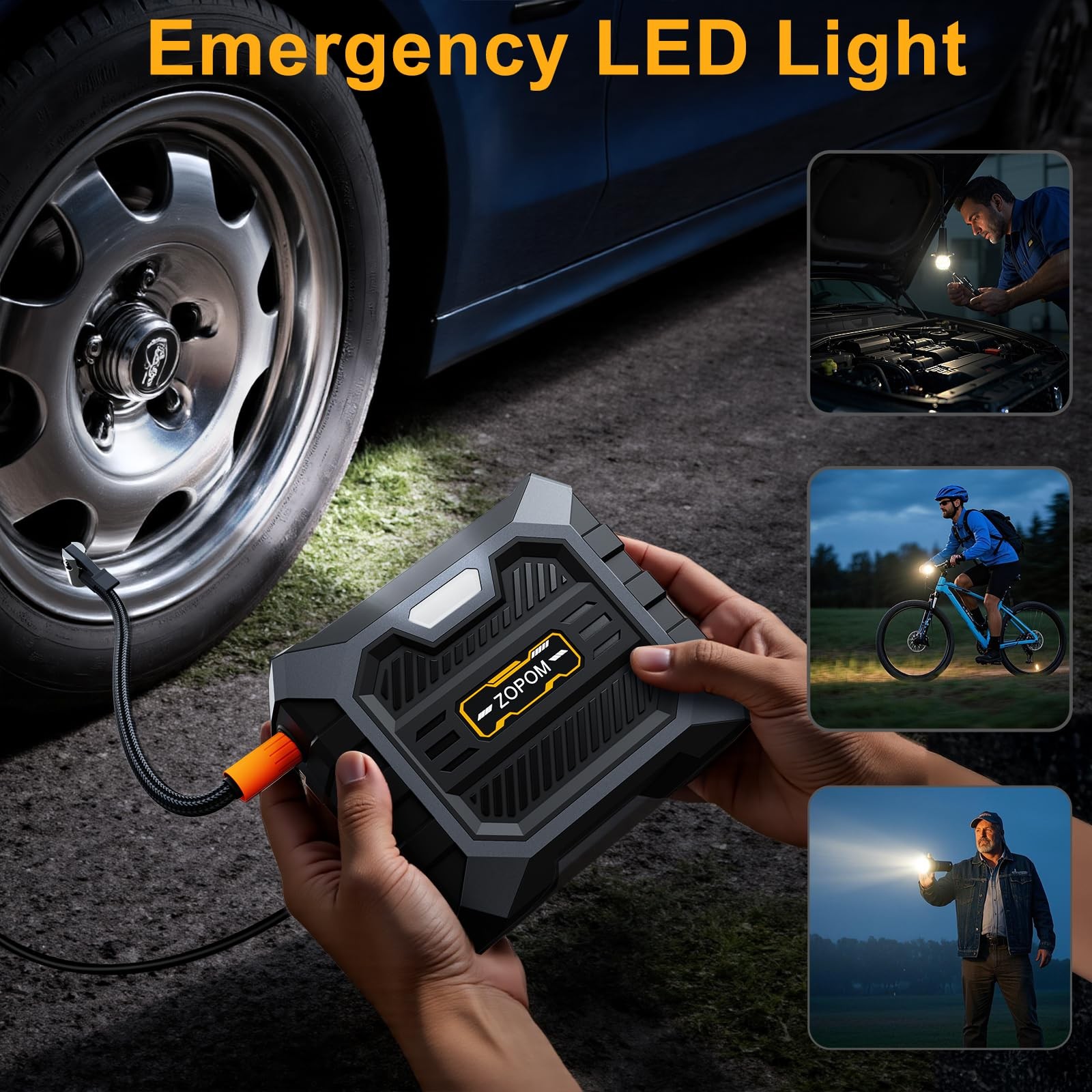 Tire Inflator Portable Air Compressor DC 12V Air Compressor Portable with Dig...