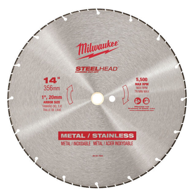 Milwaukee 49-93-7840 14" SteelHead Diamond Cut-Off Blade