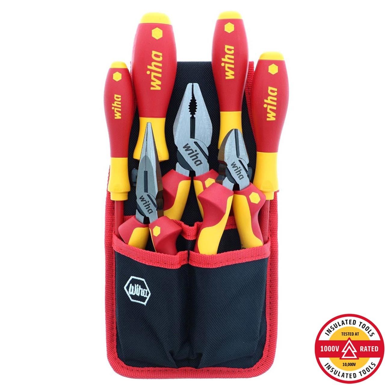 Wiha 7-Piece Insulated Industrial Plier and Screwdriver Set - 32985