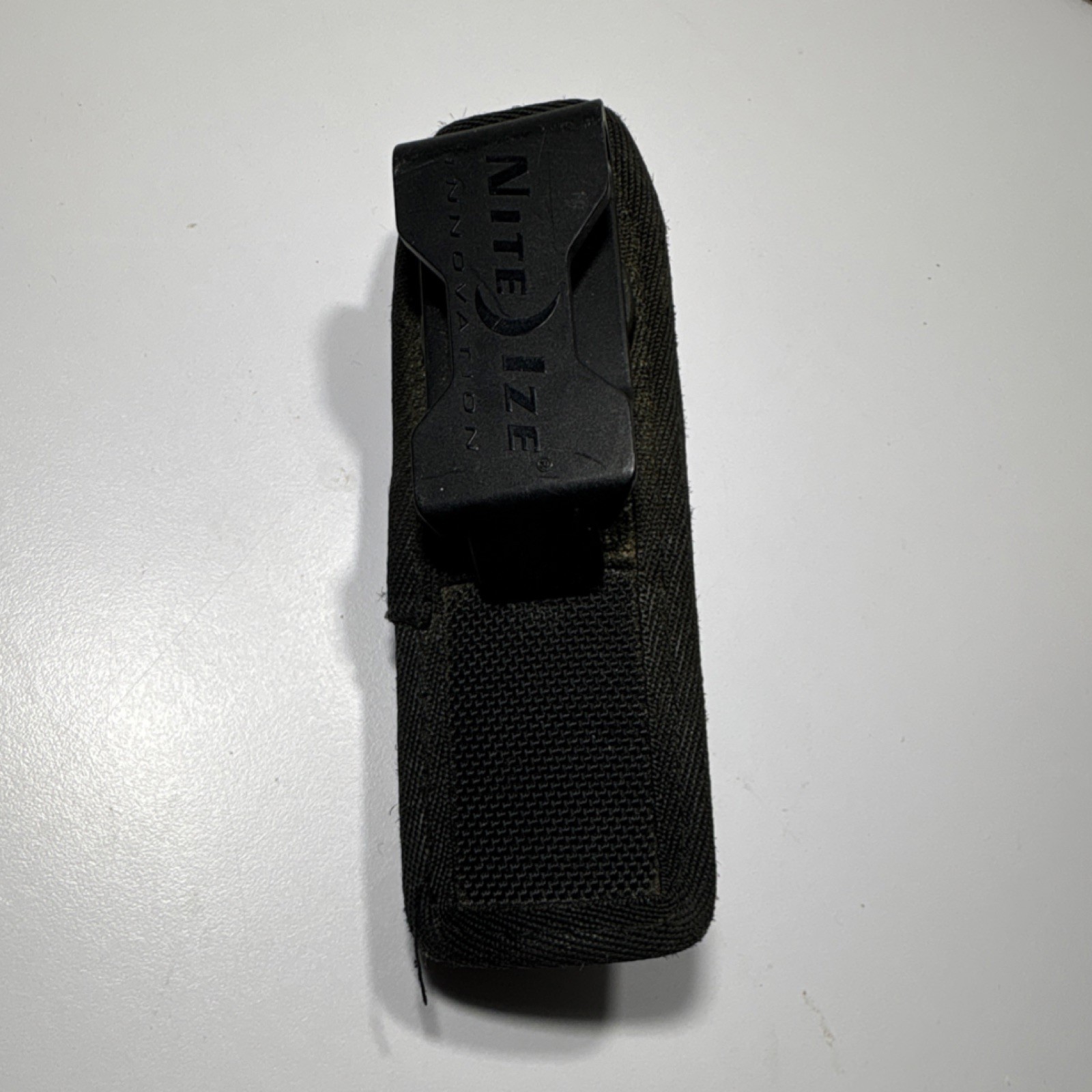 Nite Ize Black Nylon Flashlight Holster with Belt Clip Portable Plastic Case