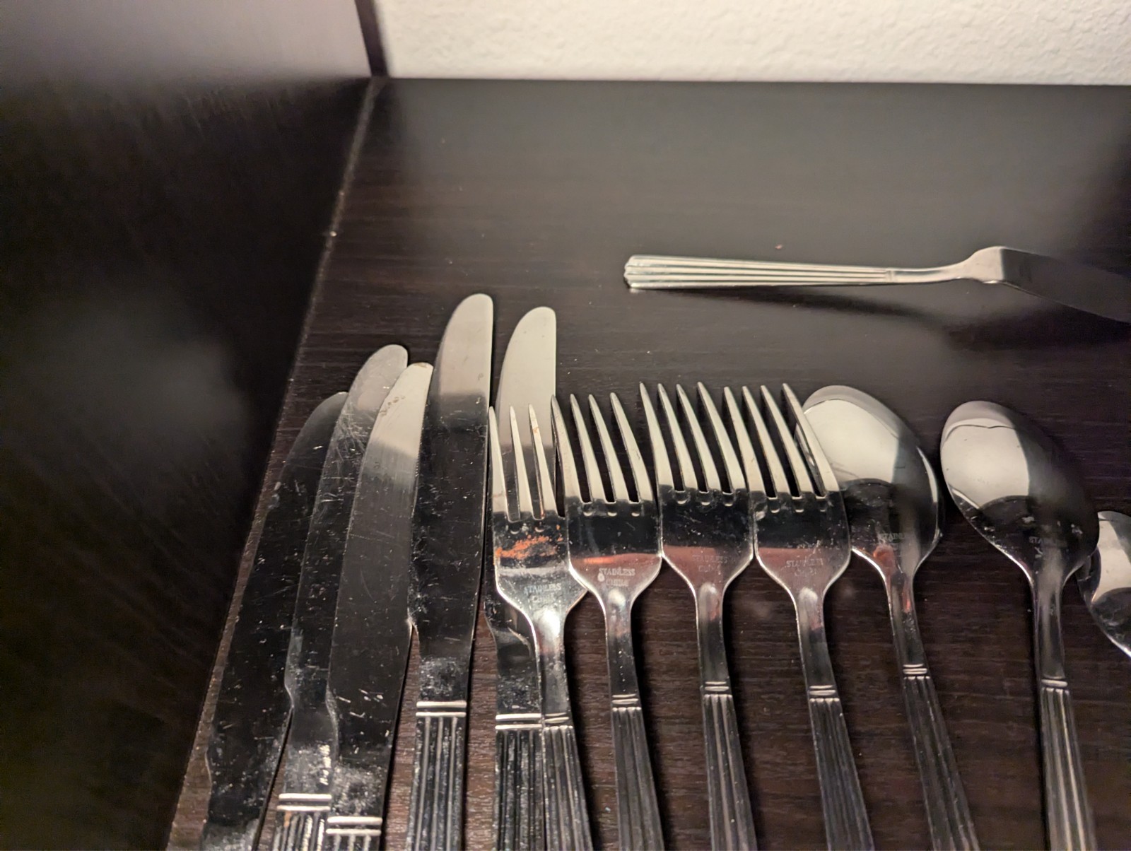 14 Pc Stainless Mixed FLATWARE Silverware - Around 1LB 4OZ - See Video Please