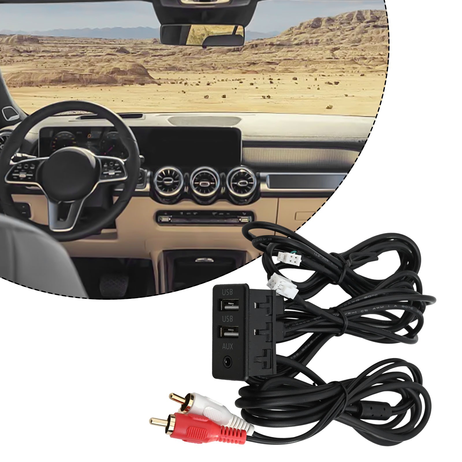 Automotive grade Car for DASH Mount USB+TYPEC Panel Interface Extension Kit