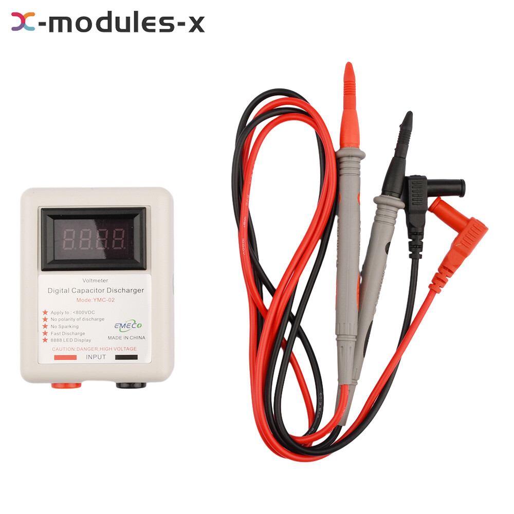 Digital Capacitor Discharging Pen Discharger Protection With Voltmeter Display