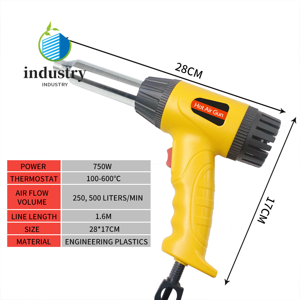 750/1000W plastic repair hot Heat Gun temperature welding gun repair 100-600C