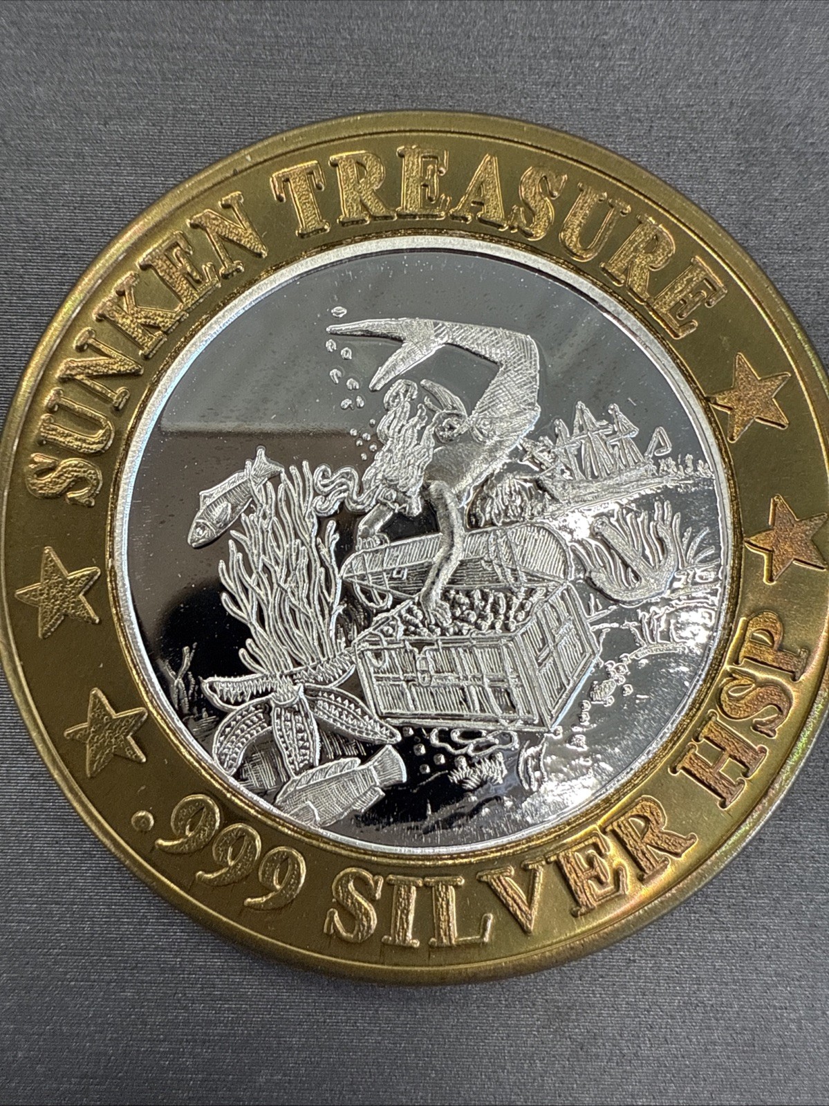 Sunken Treasure Cruise Collector Gaming Token .999 Fine Silver Strike #8071