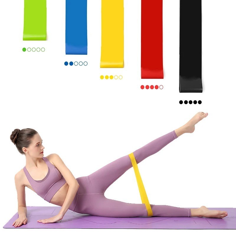 Training Fitness Rubber Resistance Bands Yoga Home Gym Elastic Gum Pilates Cross