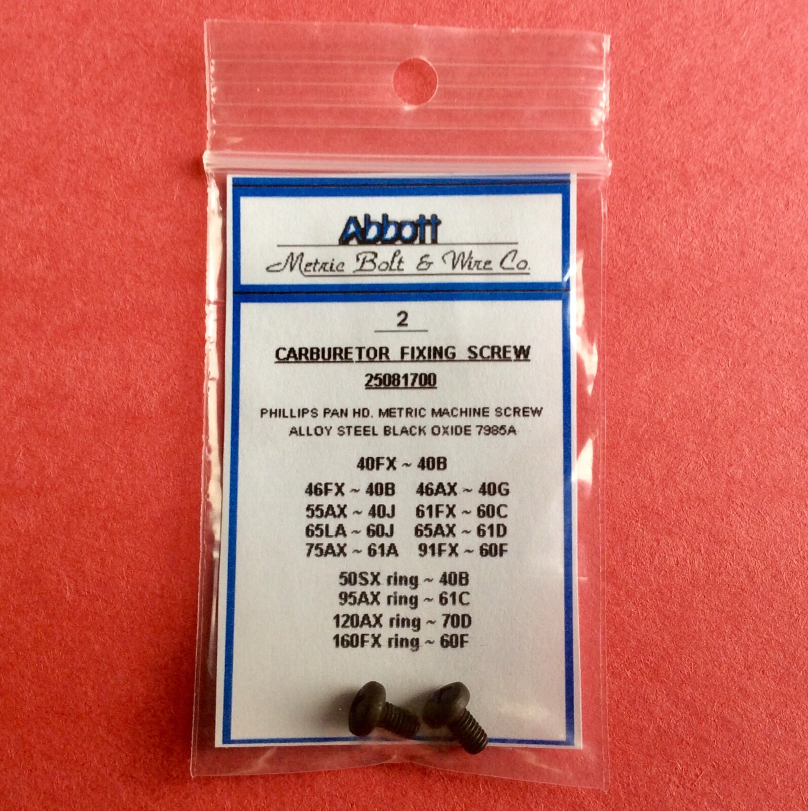 OS Max Carburetor Mtg. Screws #25081700 🔷👉🏿 Fits 13 various carbs….🔷