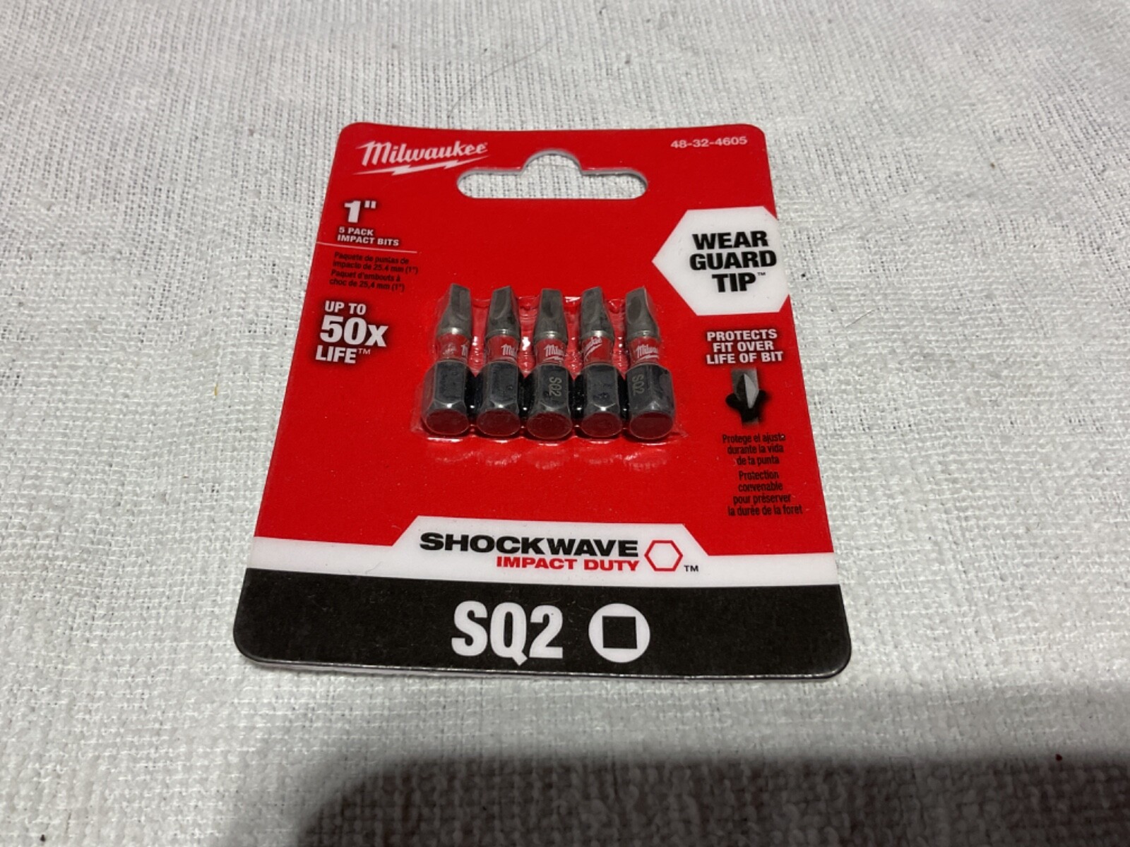 MILWAUKEE 48-32-4605 SQ2 IMPACT BITS 1 PACK OF 5 BITS BRAND NEW