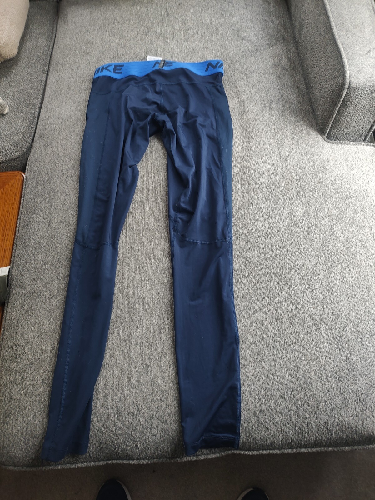 nike midnight blue compression tights medium