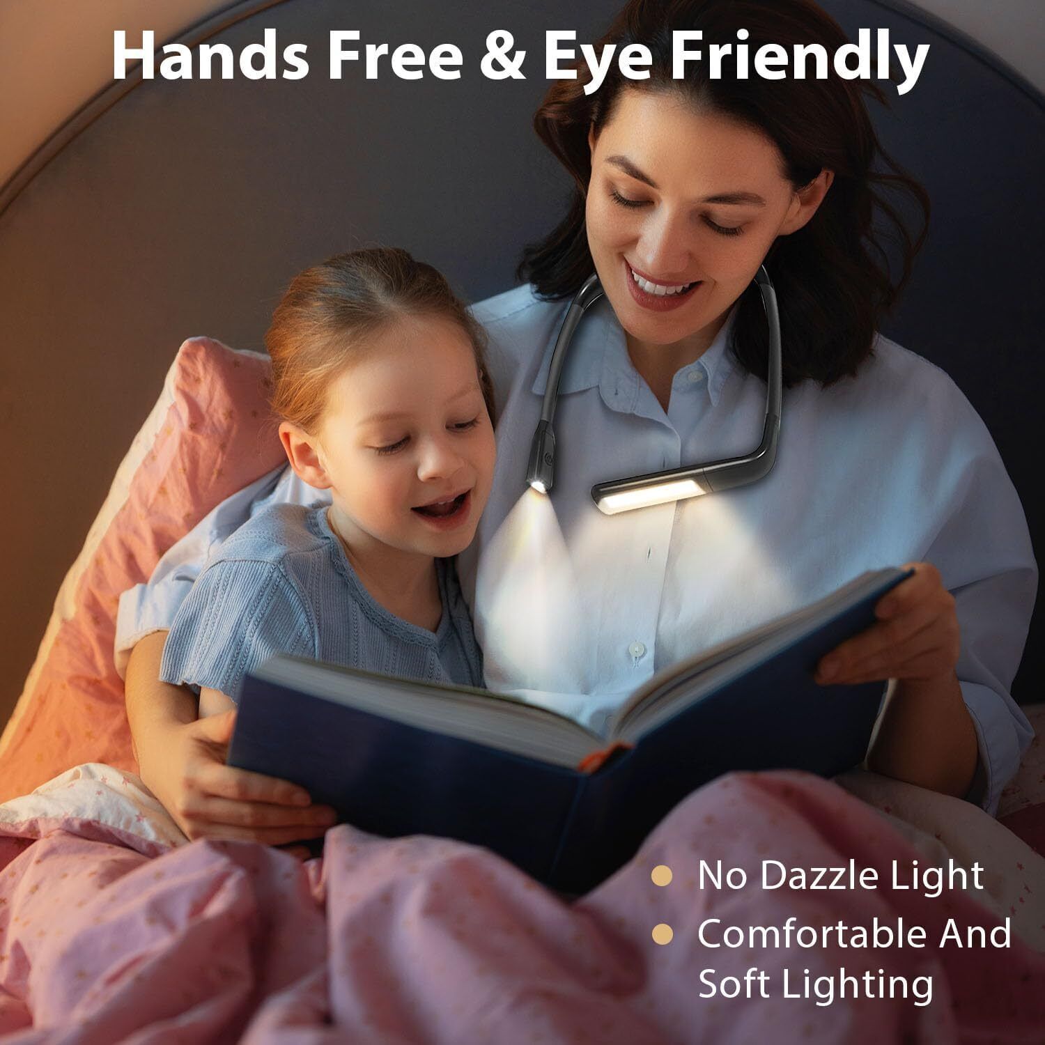 USB Flexible LED Neck Light Book Lamp for Reading book in Bed Biking Camping