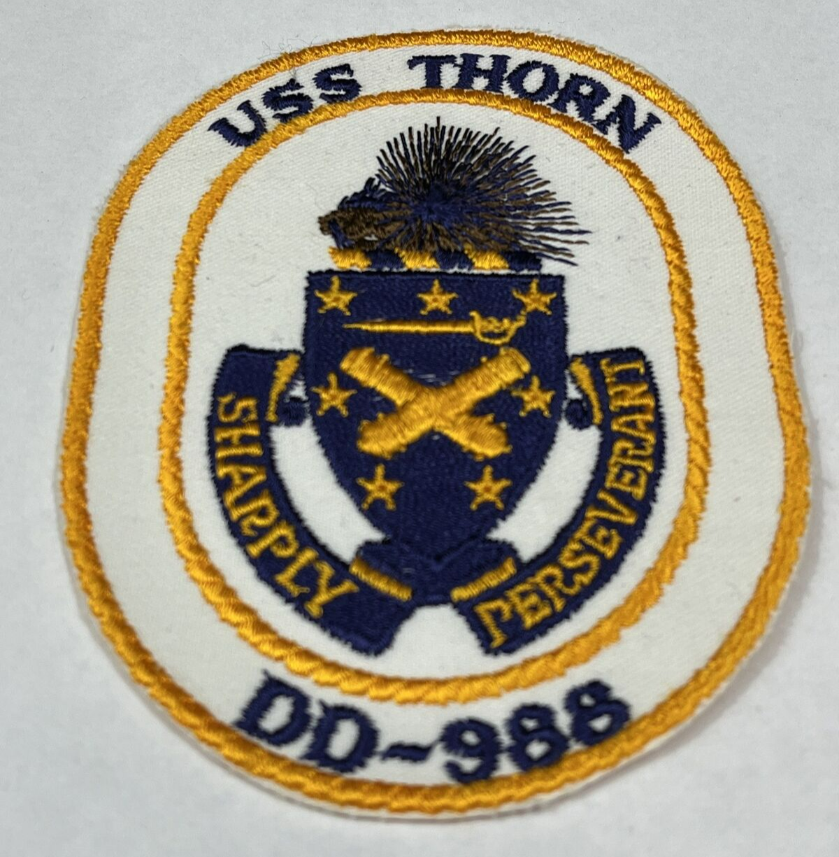 DD-988 USS THORN US Navy Destroyer Ship Vintage Crew Patch