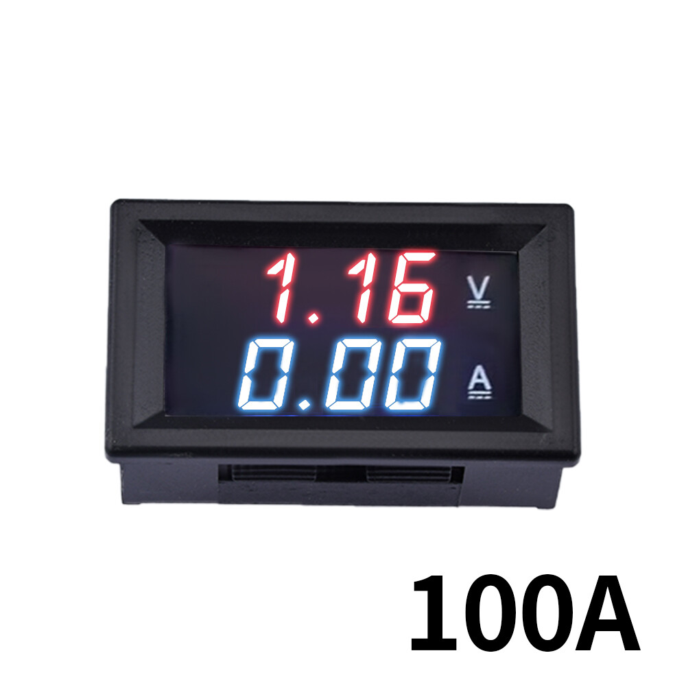Digital Voltmeter Ammeter 100V 10A 50A 100A LED Display Amp Volt Current Meter