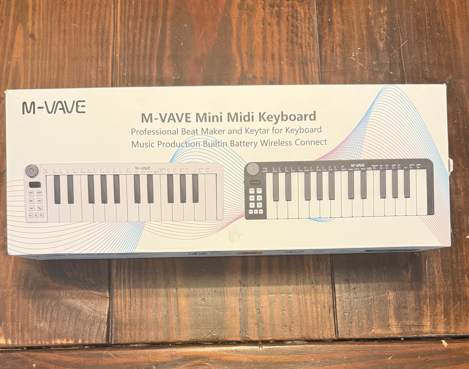 M-VAVE Mini Midi Keyboard SMK-25 Wireless Black NEW open box