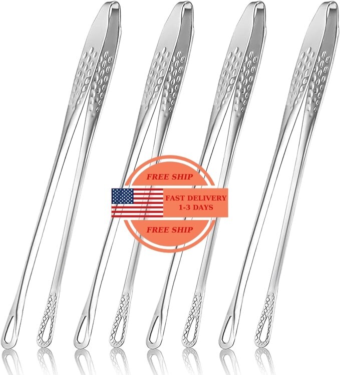 Pinzas de cocina de 4 Uds. Pinzas para parrilla de 11 pulgadas, pinzas de cocina