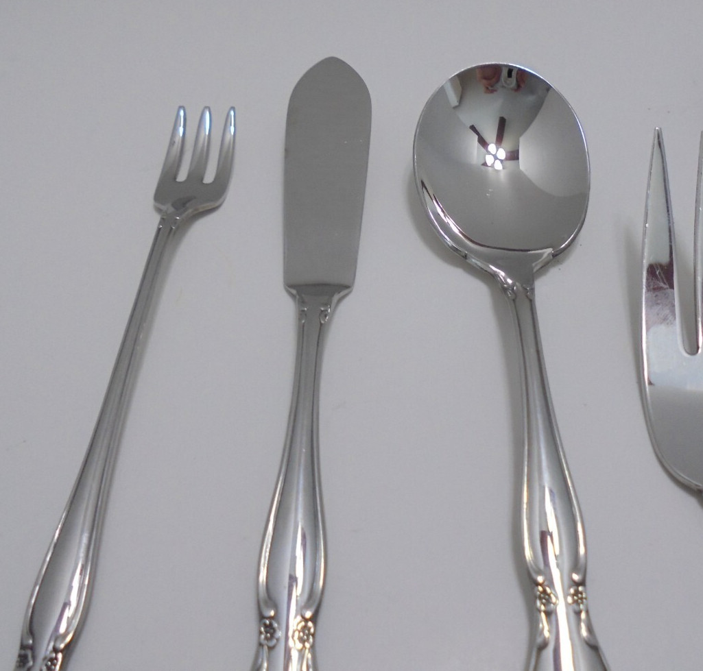 7 Oneida Community Stainless Chatelaine Serving Pieces