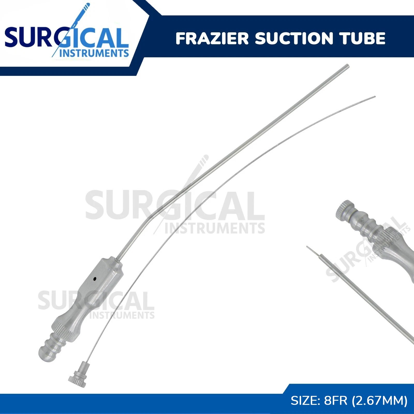 Frazier Suction Surgical Tube No. 8 Aspirator Surgical Instruments German Grade