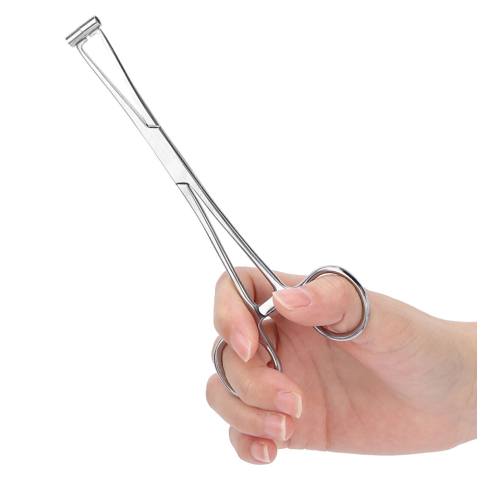 Body Piercing Clamps Ear Nose Stainless Steel Round Slotted Septum Tube Forceps
