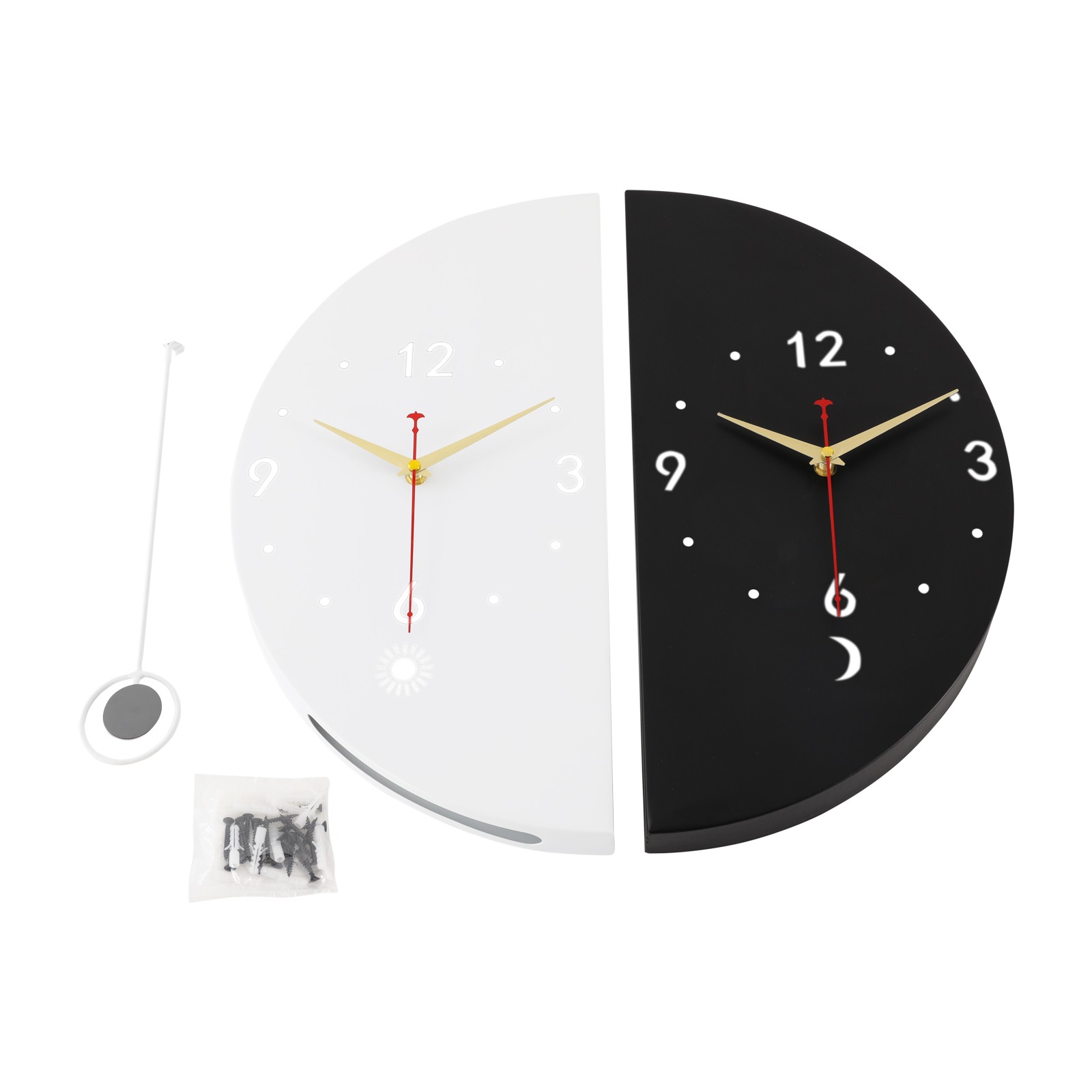 Modern Wall Clock Decoration, Double-sided Corner Wall Clock, Battery Powered