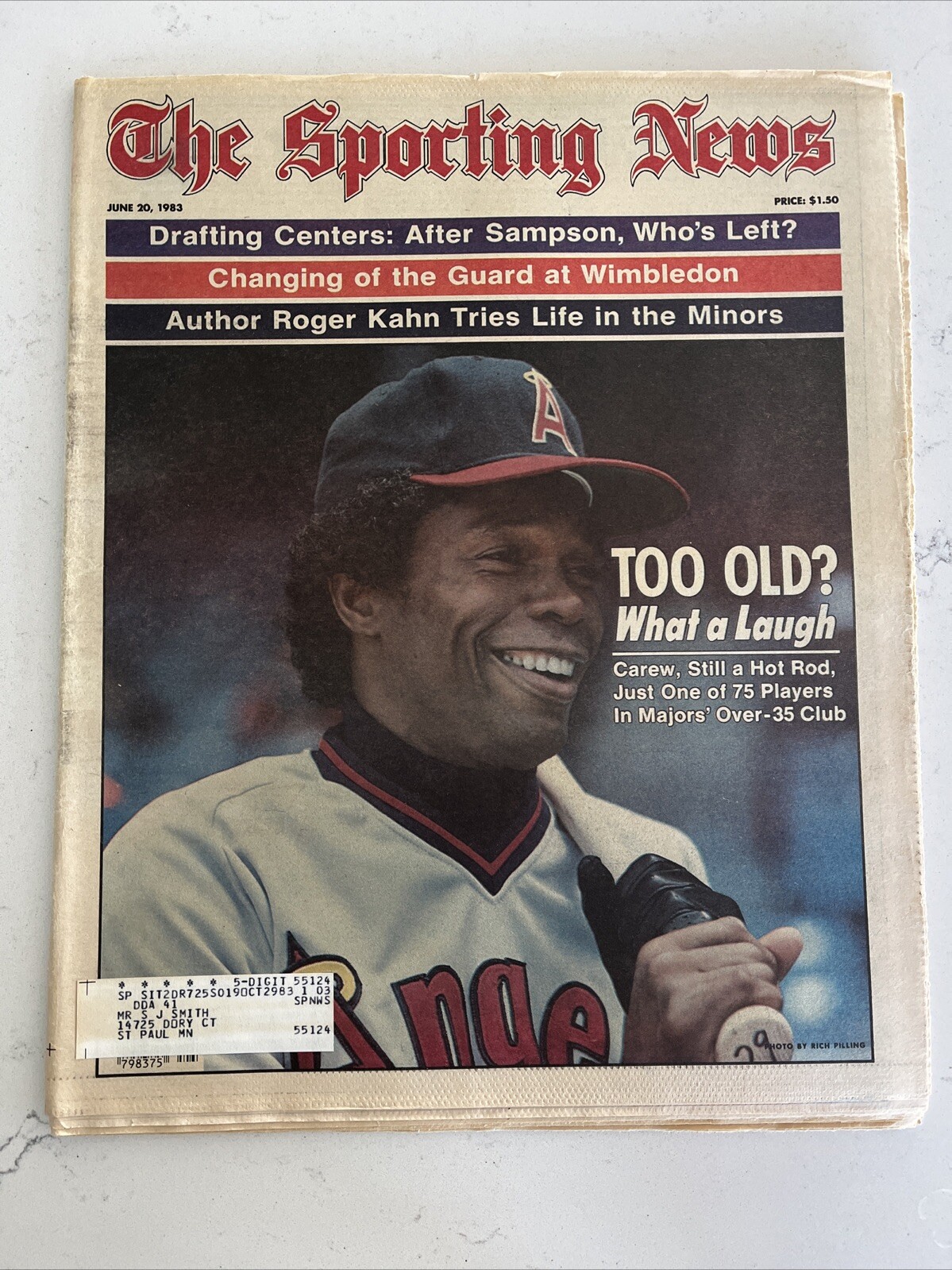 The Sporting News Paper June 20, 1983 Rod Carew California angels (B136)