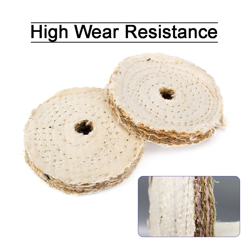 3'' 80mm Sisal Buffing Wheel Polishing Pad for Stainless Steel Metal Rotary Tool