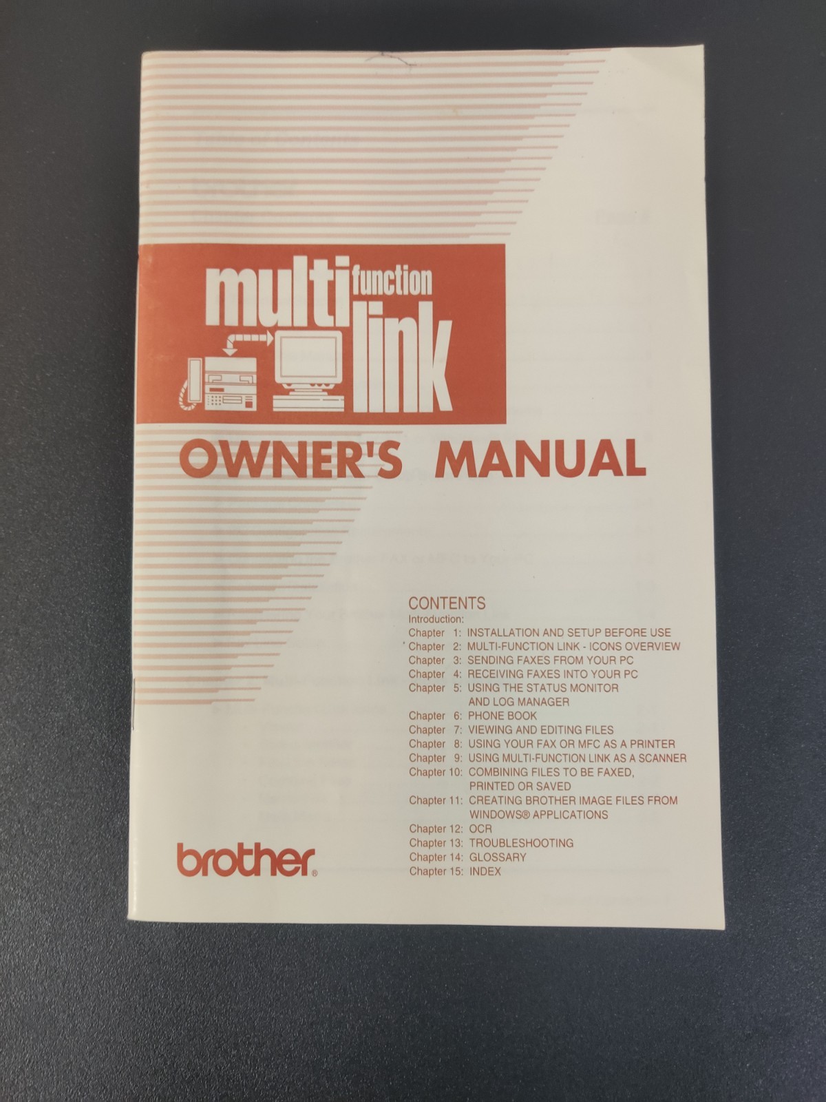 Vintage Brother MFC Multi Function Link Owner Manual Software Guide