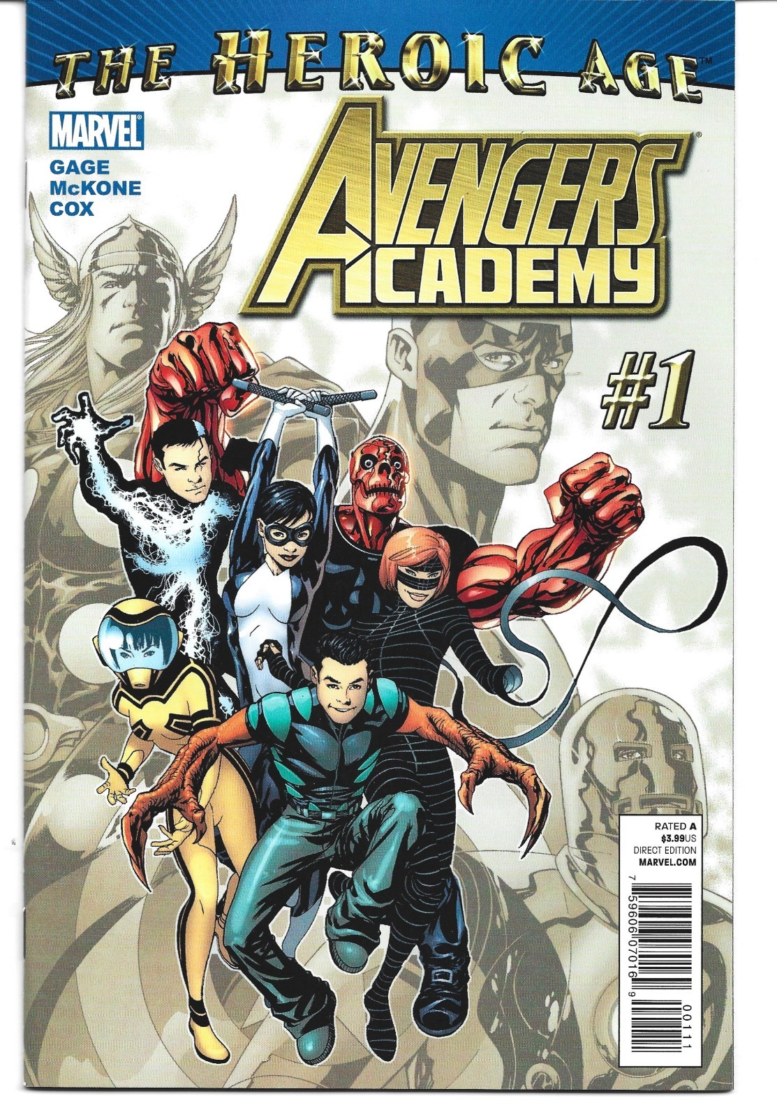 Avengers Academy #1 2010 Marvel 1st App Hazmat Mettle Veil Finesse Striker MINT
