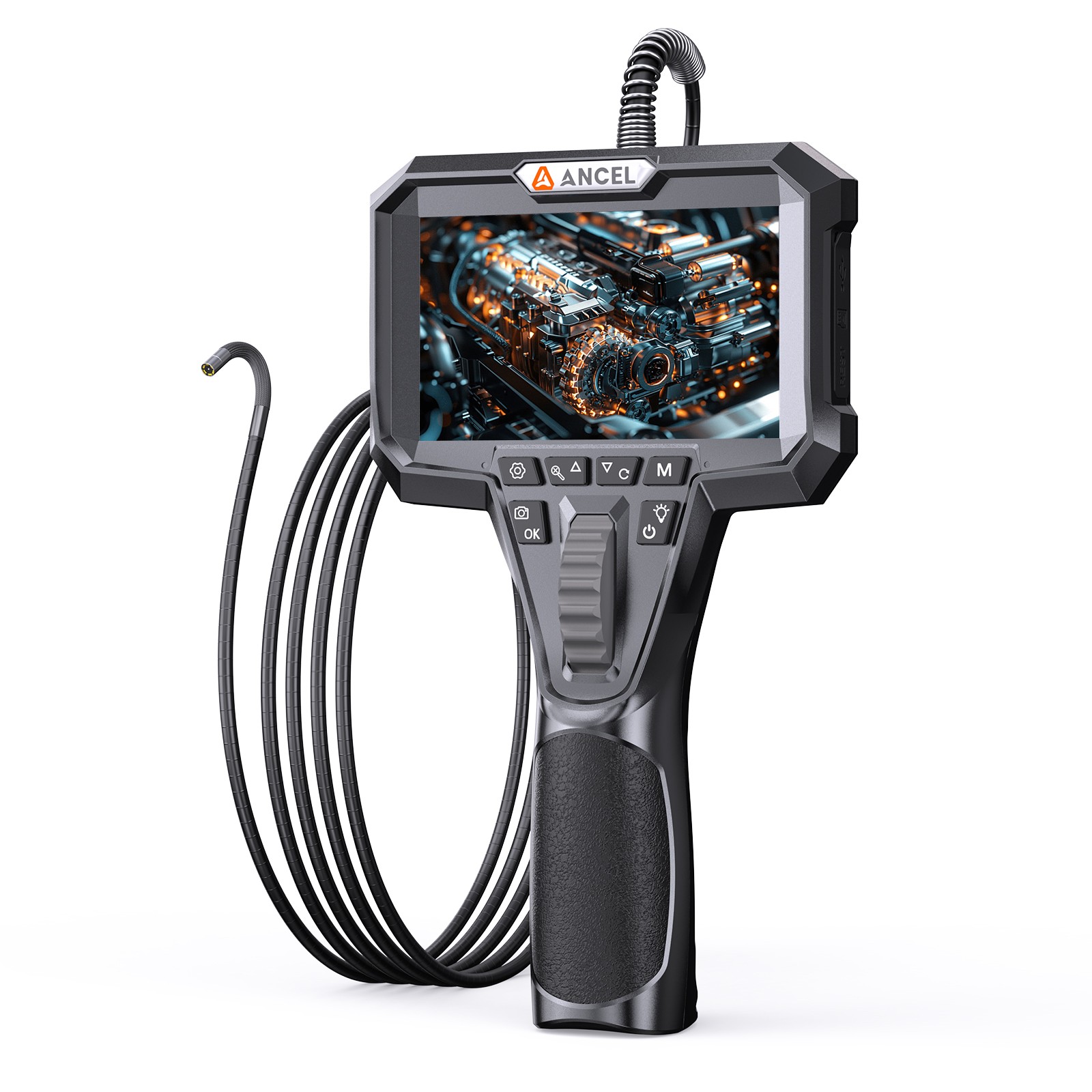 ANCEL 210° Articulating Borescope 3.9mm Industrial Endoscope Inspection Camera
