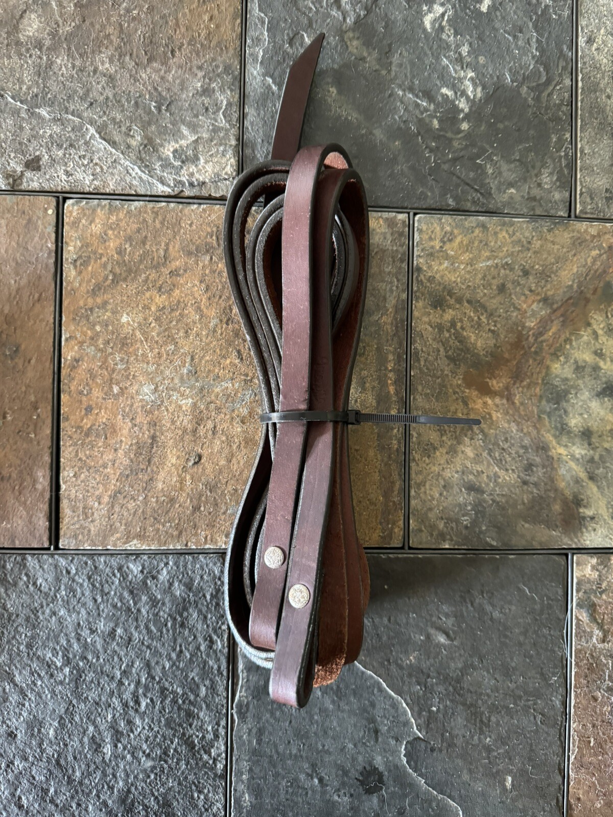 WESTERN LEATHER SPLIT REINS 7ft