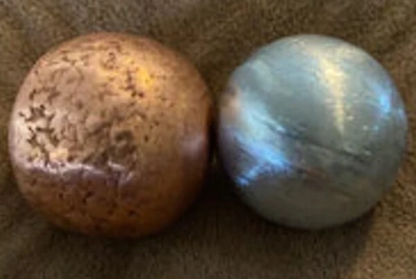 Approx. 1" Pharaoh CAST Copper & Zinc Spheres
