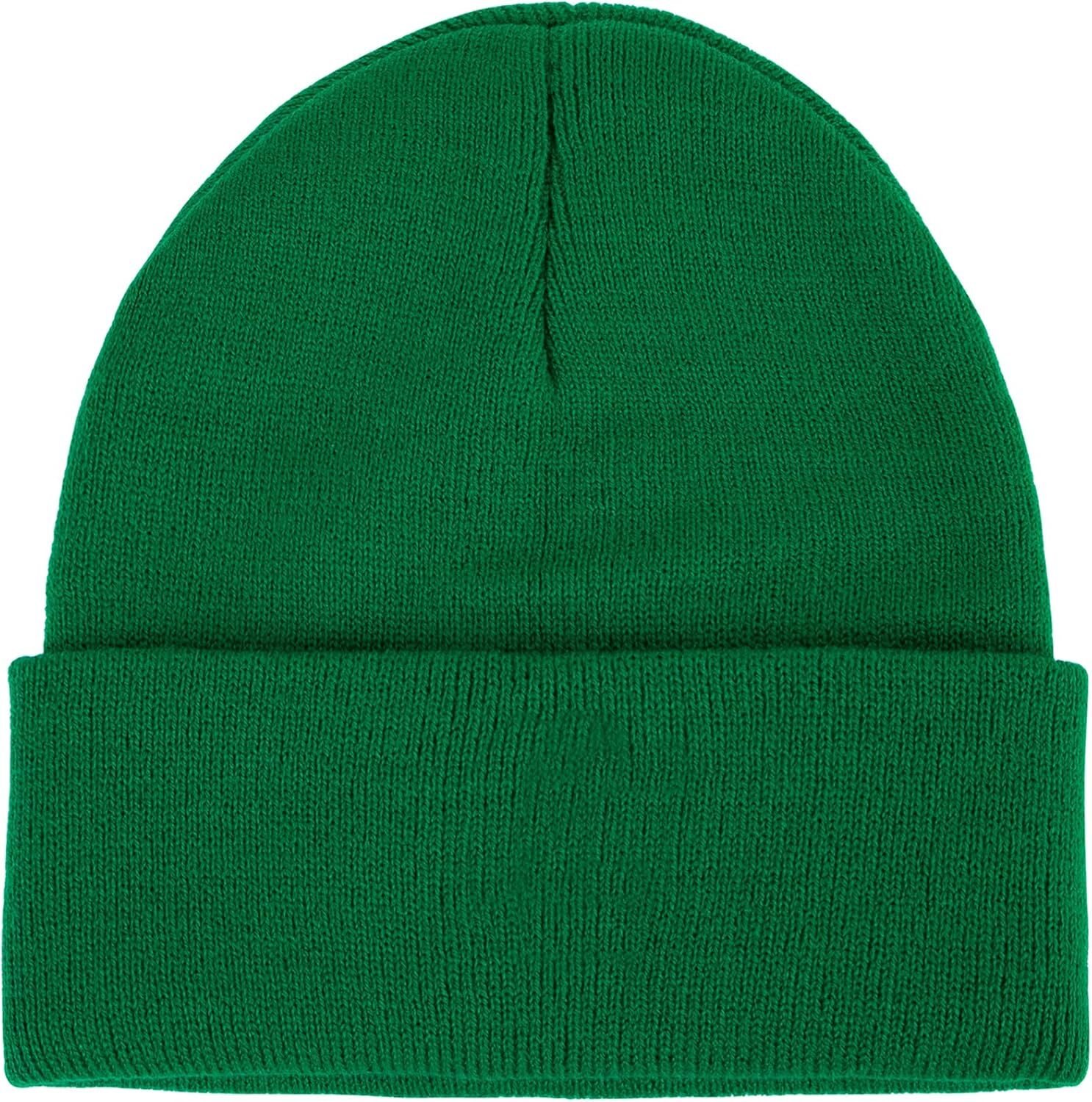 Zando Beanie Hats for Men Winter Knit Beanies Women Fisherman One Size, Green