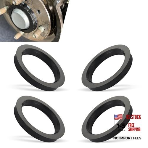 4 PCS Automotive Wheel Hub Center Rings, Shock-absorbing Ring-shaped Wheel