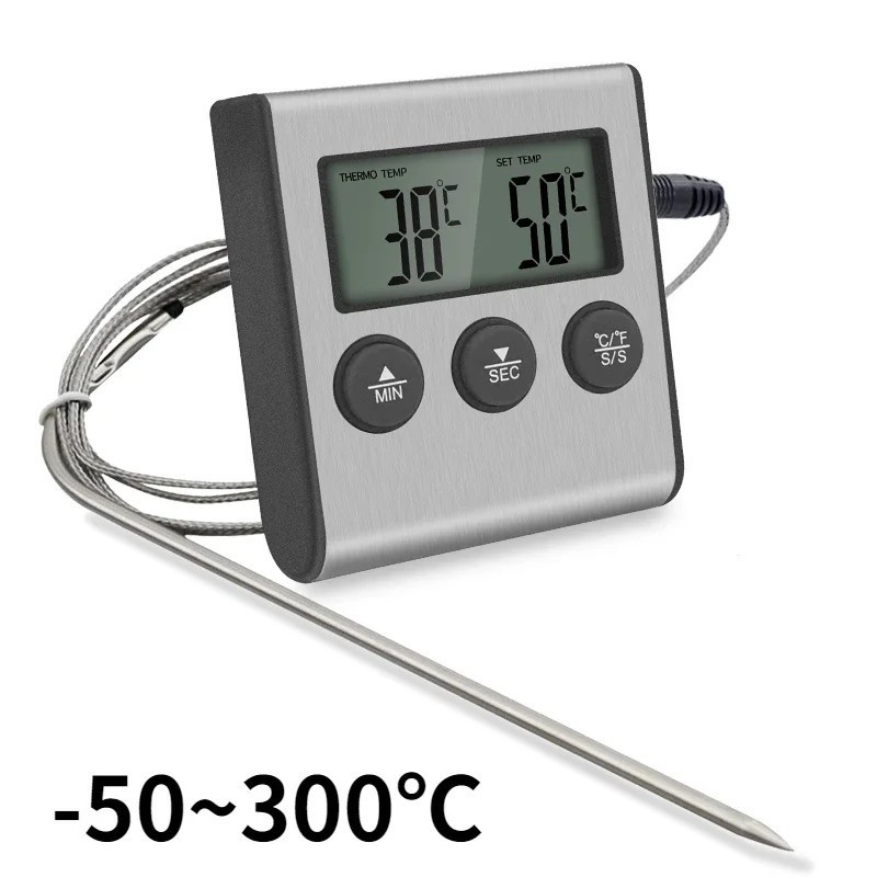 Digital Meat Thermometer Kitchen Cooking Food BBQ Grill Timer Probe New