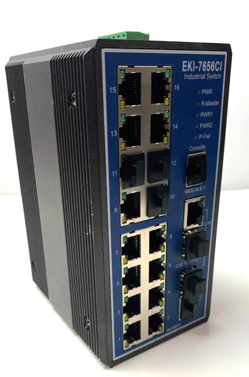 Clean! ADVANTECH EKI-7656CI INDUSTRIAL MANAGED ETHERNET SWITCH 12-48VDC