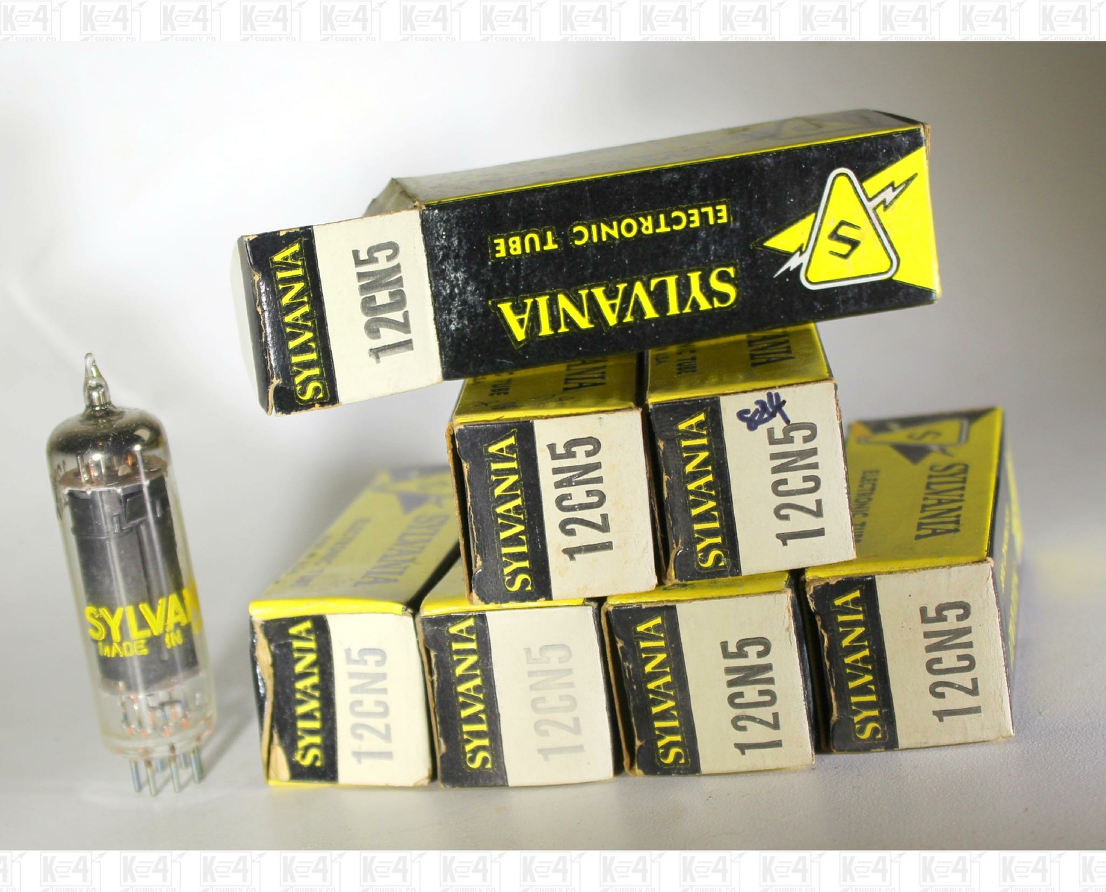 Sylvania 12CN5 Vacuum Tubes Made In USA NOS Lot Of 7 +Box