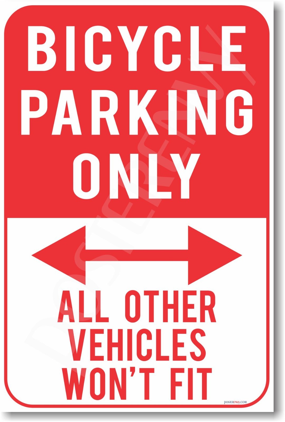 Bicycle Parking Only - NEW Humor Joke POSTER