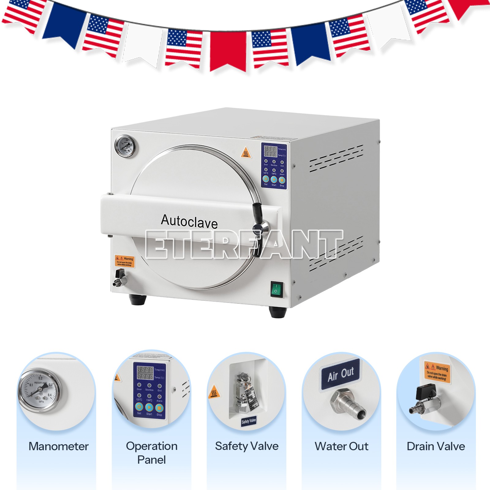 23L Dental Autoclave Steam Sterilizer Medical Equipment Sterilization Class N