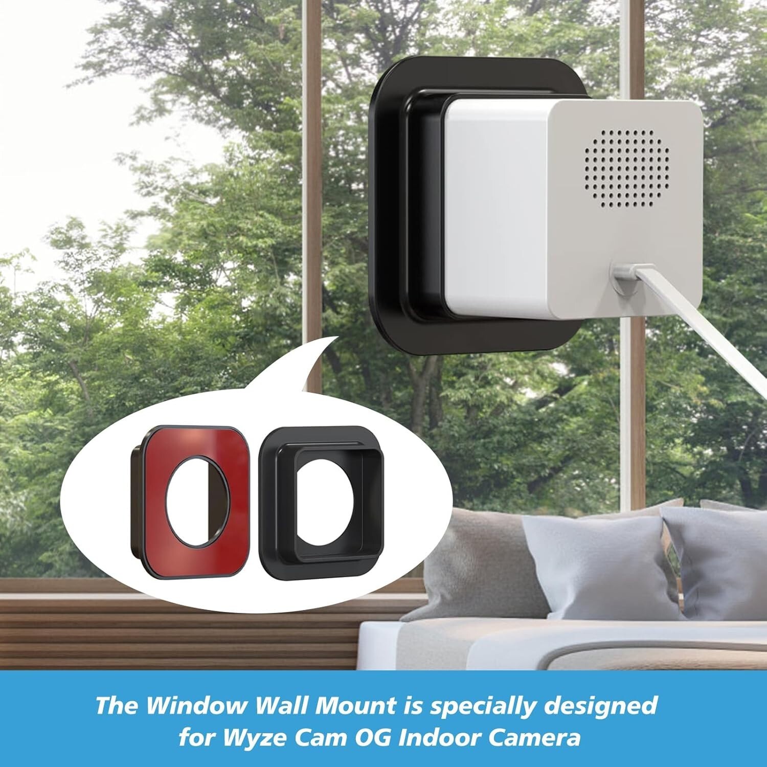 2 Pack Window Mount Comaptible with Cam OG Strong Adhesive Mounting Bracket