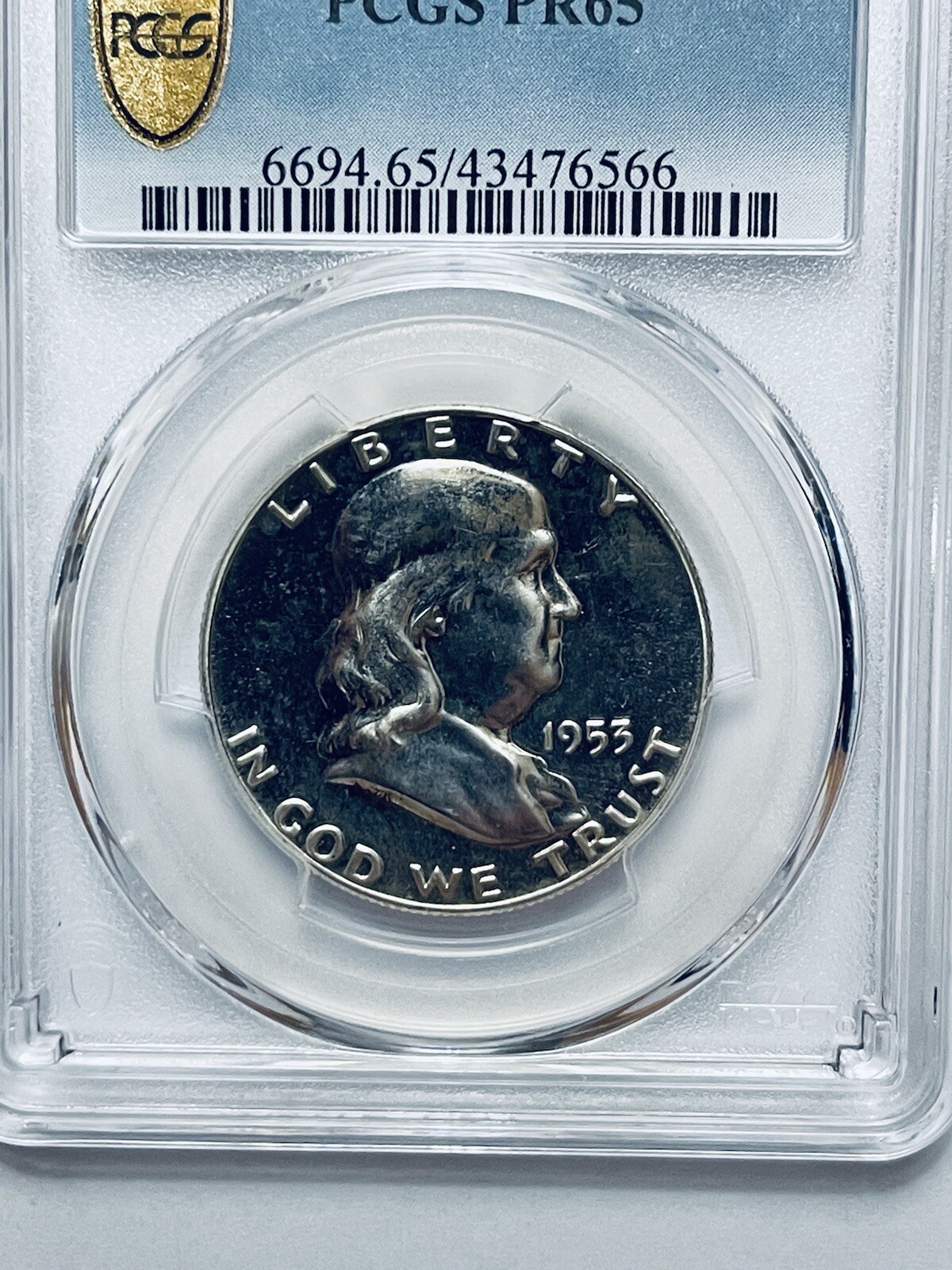 1953 Franklin Silver Half Dollar PCGS PR65