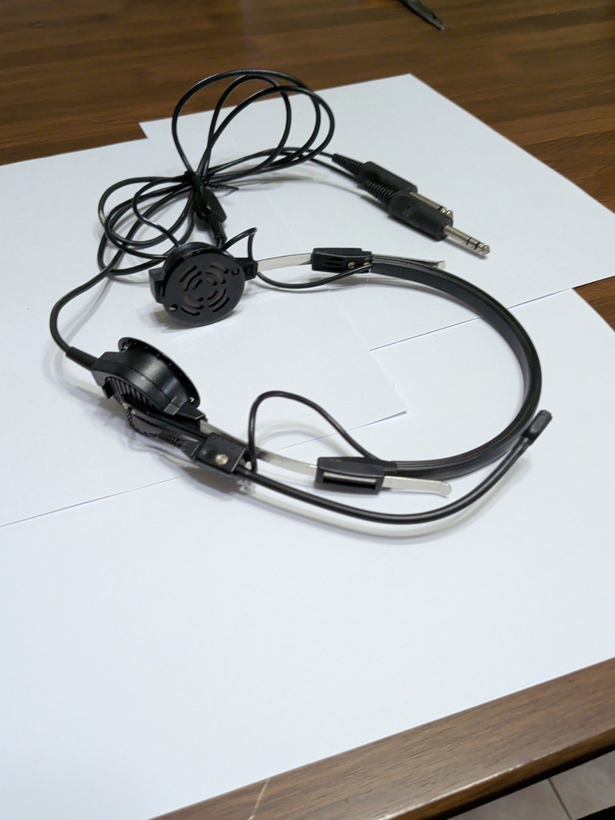 Vintage Telex Airman 750 Dual Pilot Headset Used Untested