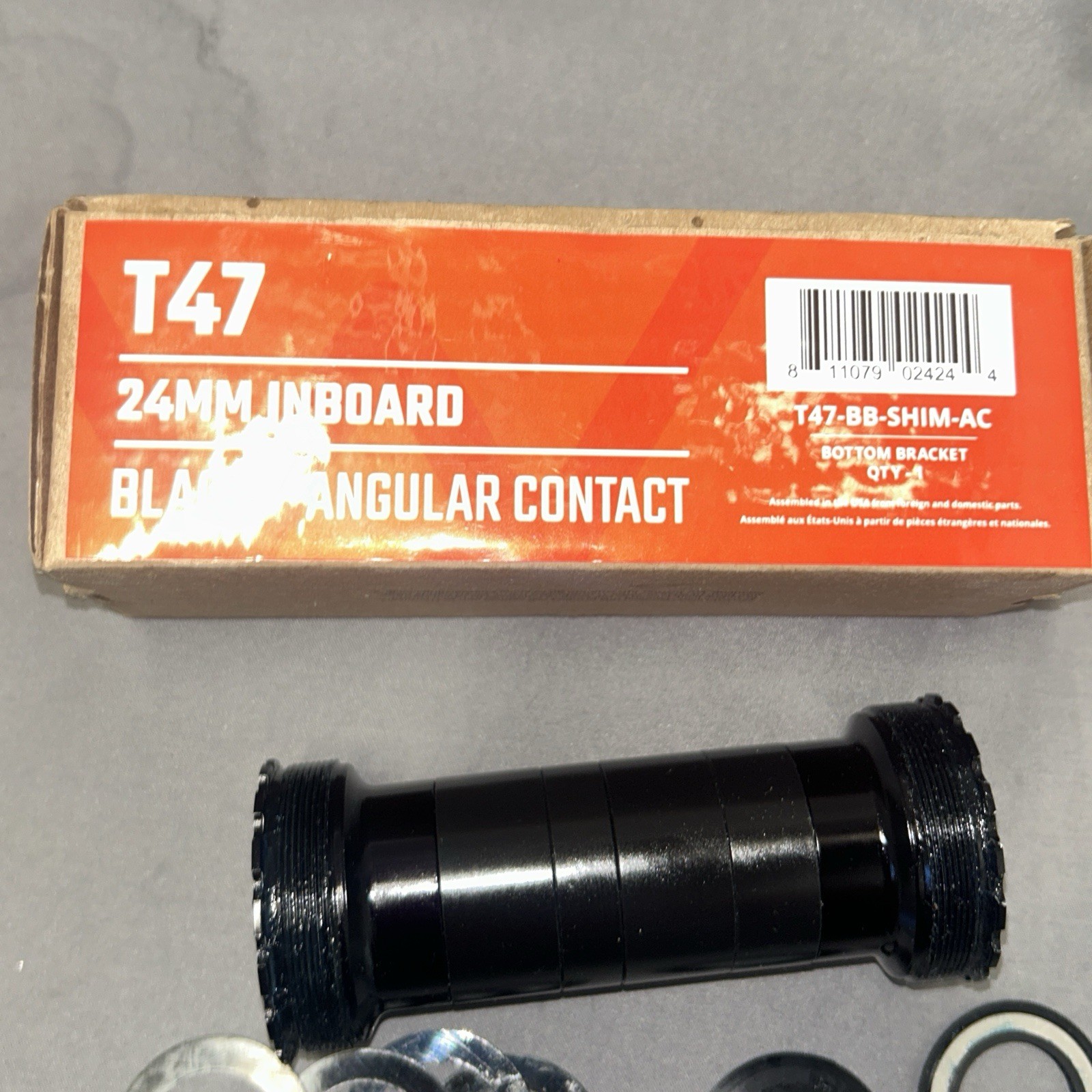 Wheels Manufacturing T47 Inboard Bottom Bracket w/ Angular Contact 24mm Shimano