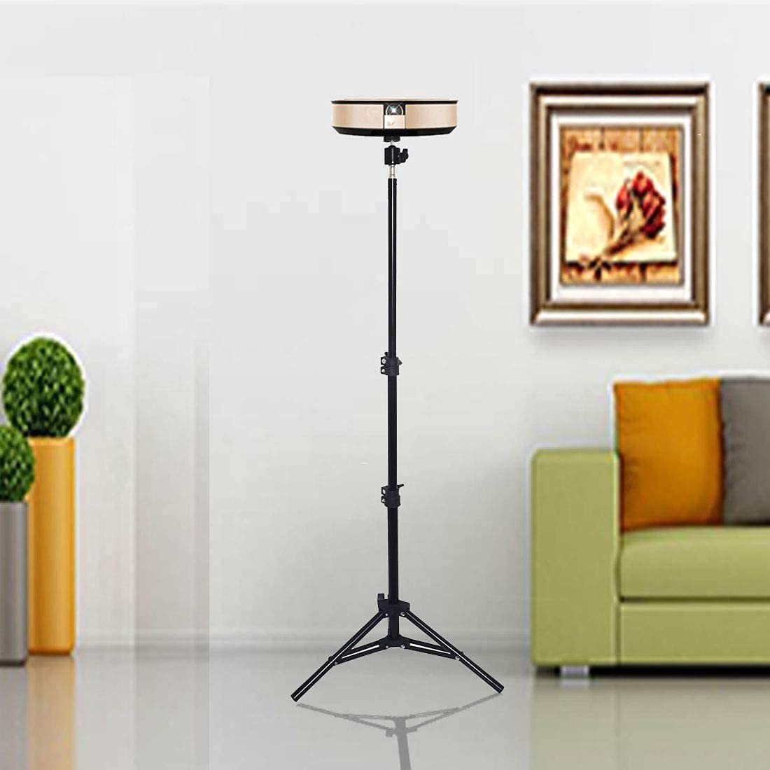 Portable Projector Tripod Stand, 18"-40" Adjustable Height, Up to 3lbs Load