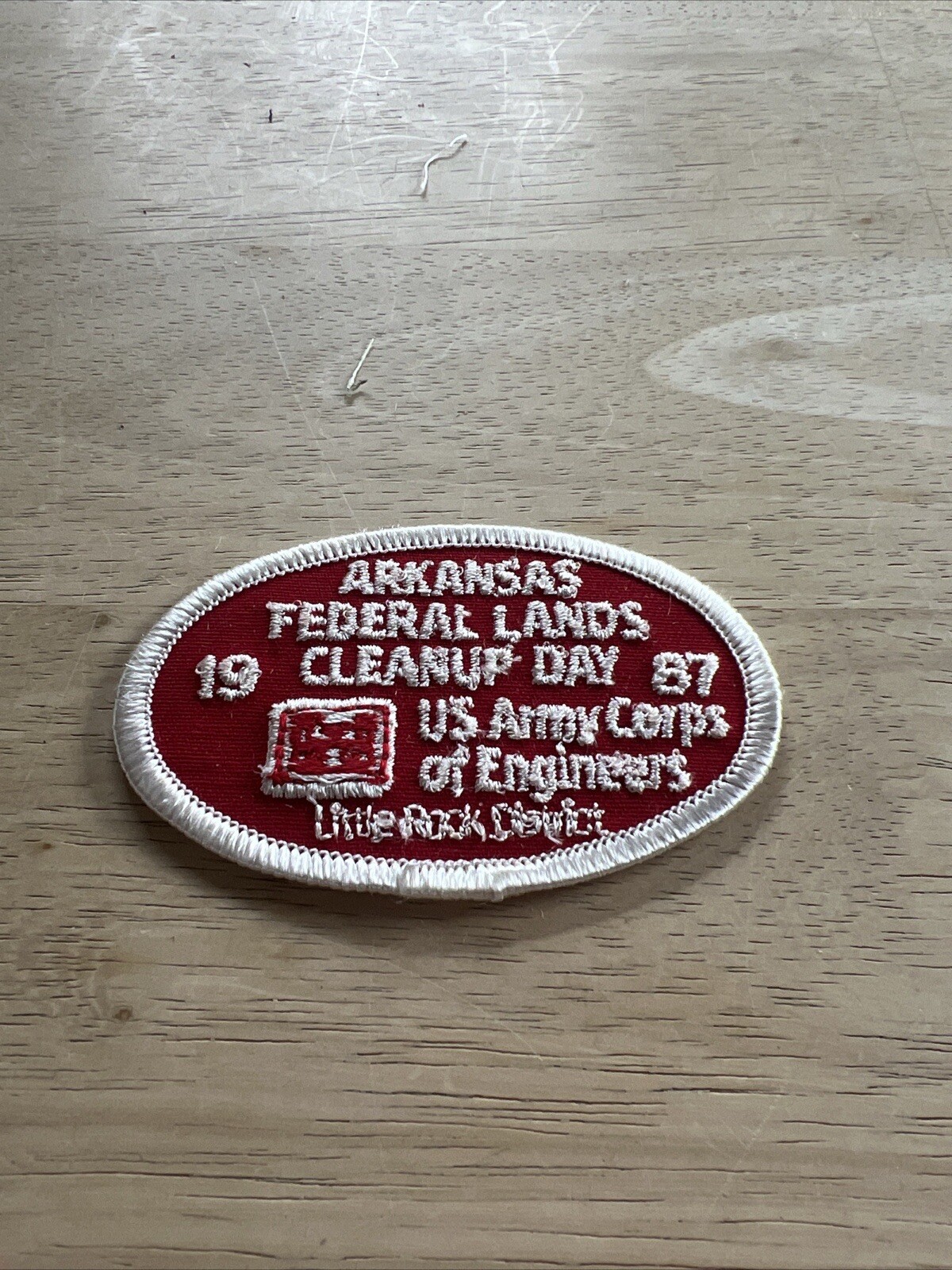 Arkansas Federal land cleanup day 1987 US Army Corps engineers patch