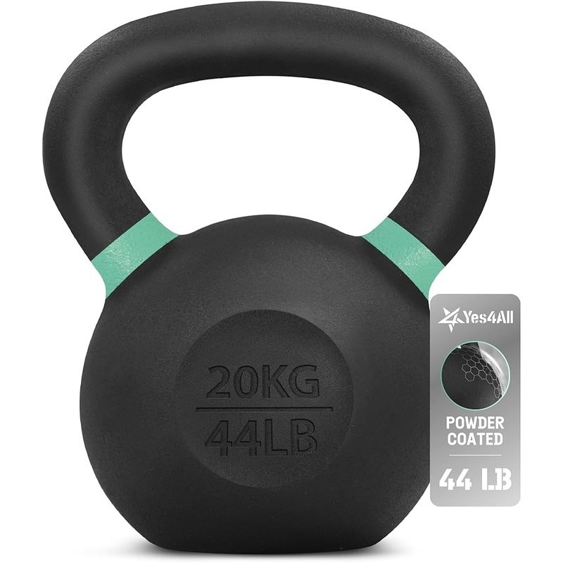 Cast Iron Kettlebell Non-Slip Base Wide Handle Strength Training Weight New