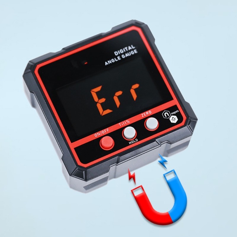Mini Digital Level Tool Strong Magnet Base for Equipment Alignment Adjustments