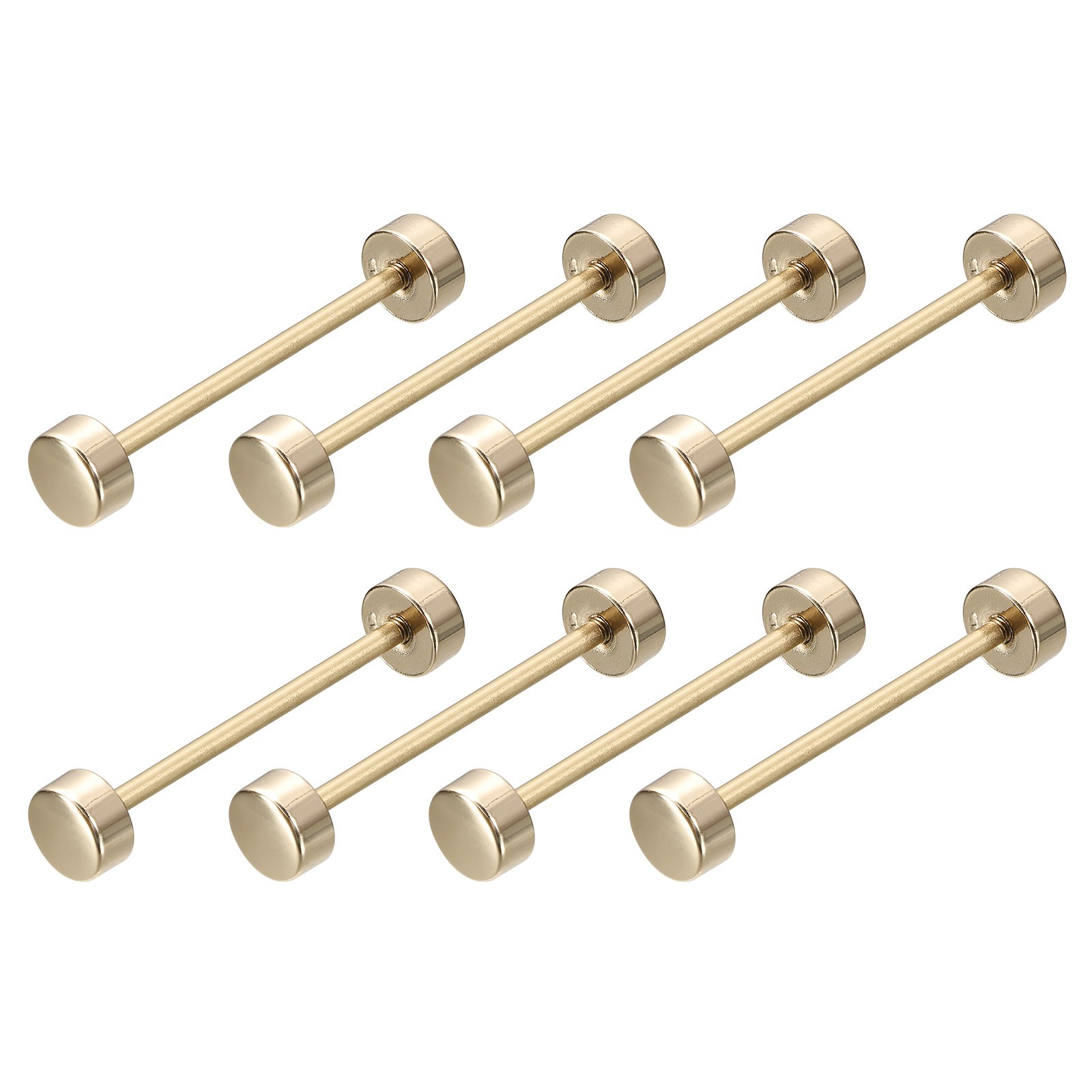 8Set Metal Bag Strap Connect Buckles 32x42mm Purse Screw Rivets Light Golden