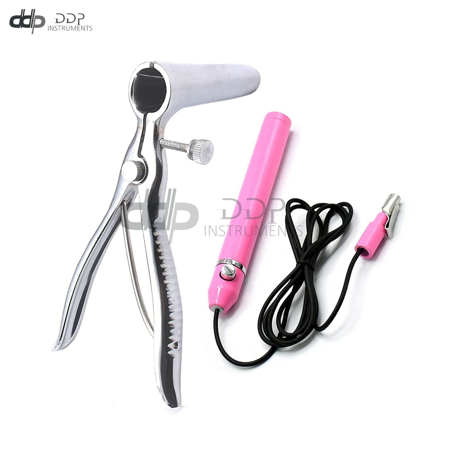 Sims Rectal Speculum with Pink Color Speculum LED Light Source