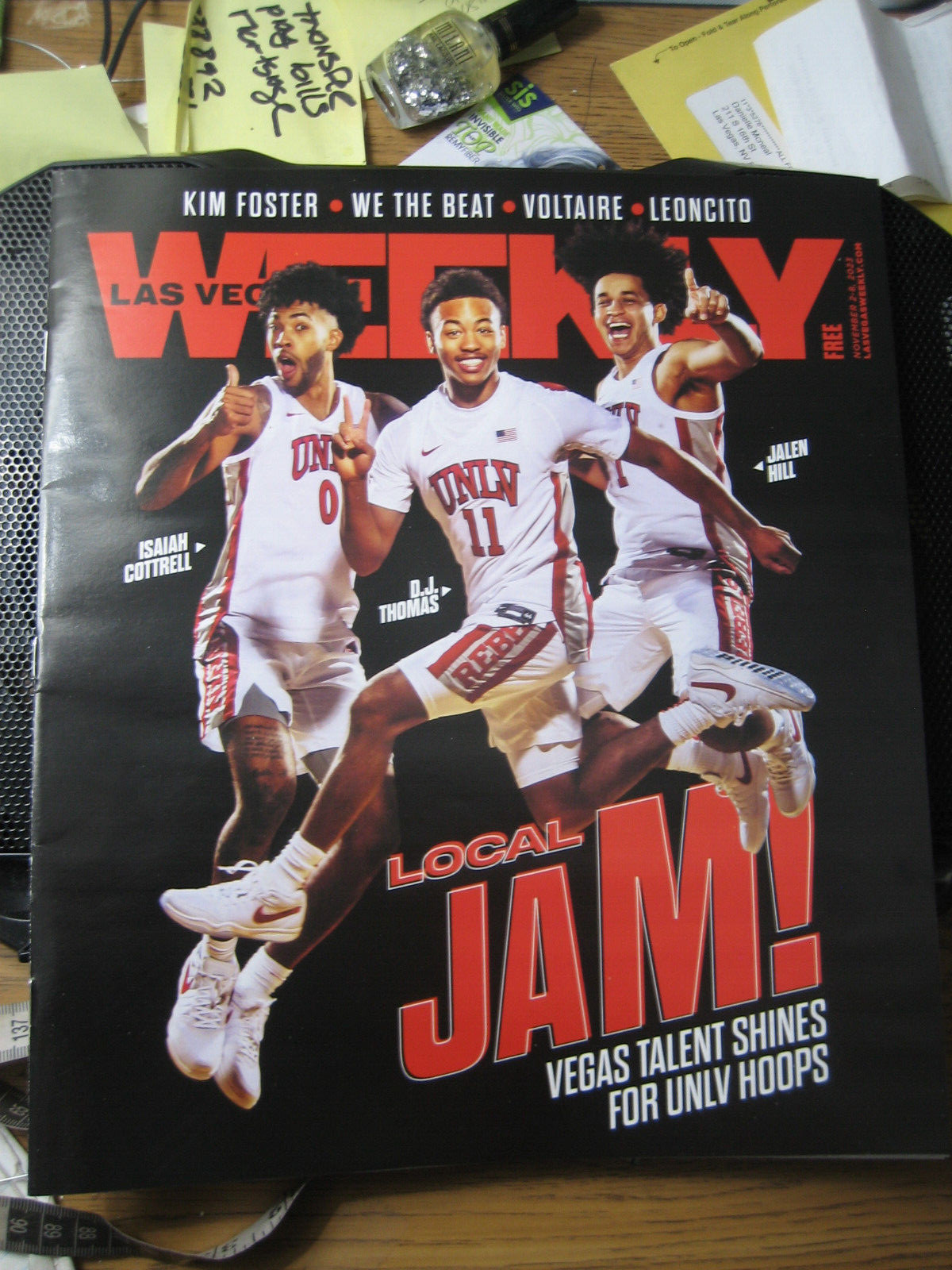 LAS VEGAS WEEKLY MAGAZINE NOV 2-8 2023 ISSUE UNLV BASKETBALL JALEN HILL REBELS