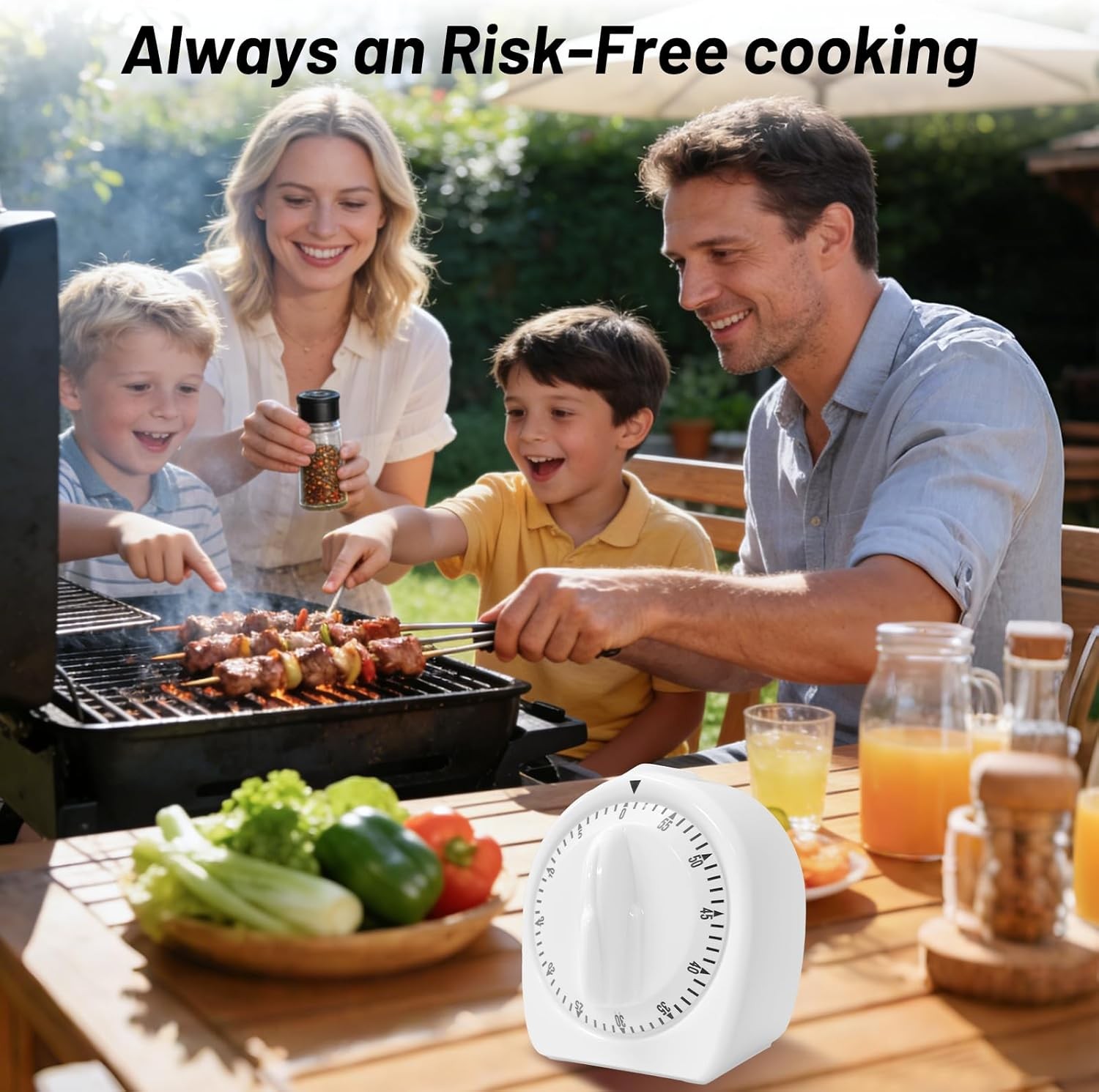 Kitchen Timers for Cooking,60 Minute Wind Up Timer,Visual Mechanical Timer,with